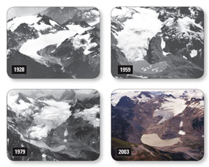 Glaciers melting